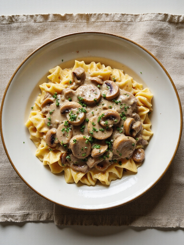 quick creamy beef stroganoff
