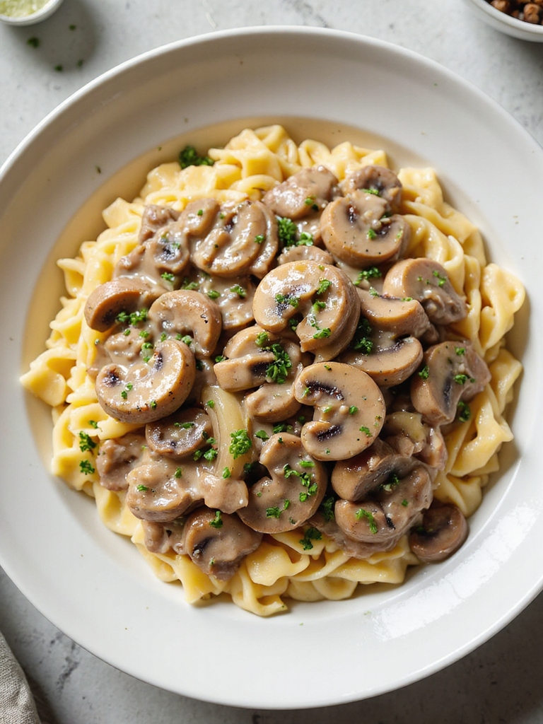 quick creamy beef stroganoff