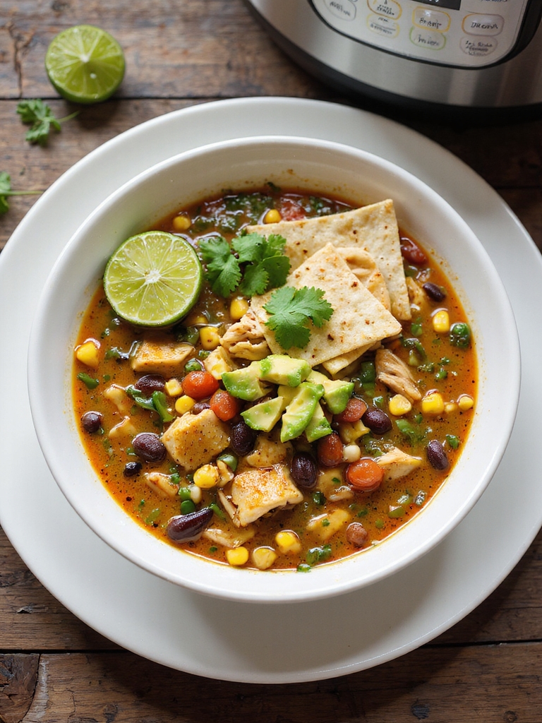 quick flavorful pressure cooked chicken tortilla
