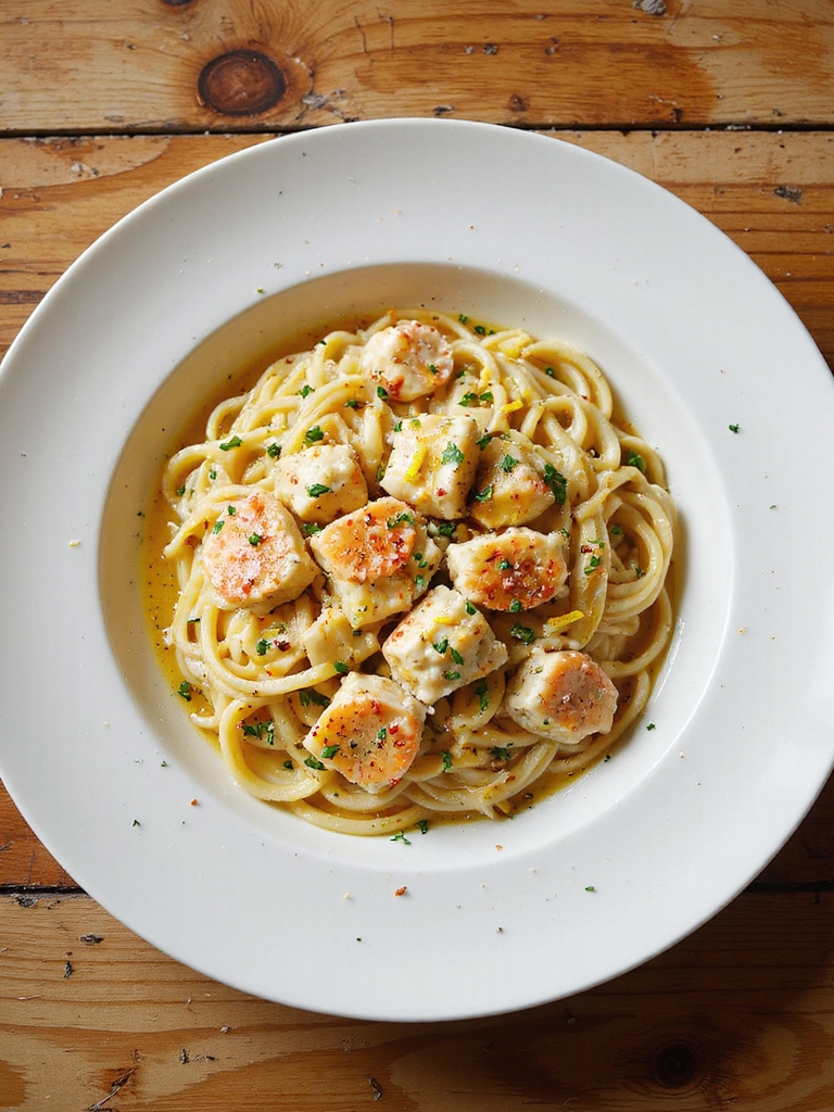 quick garlic butter crab linguine
