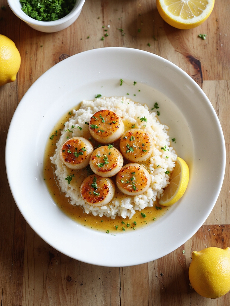 quick garlic butter seared scallops