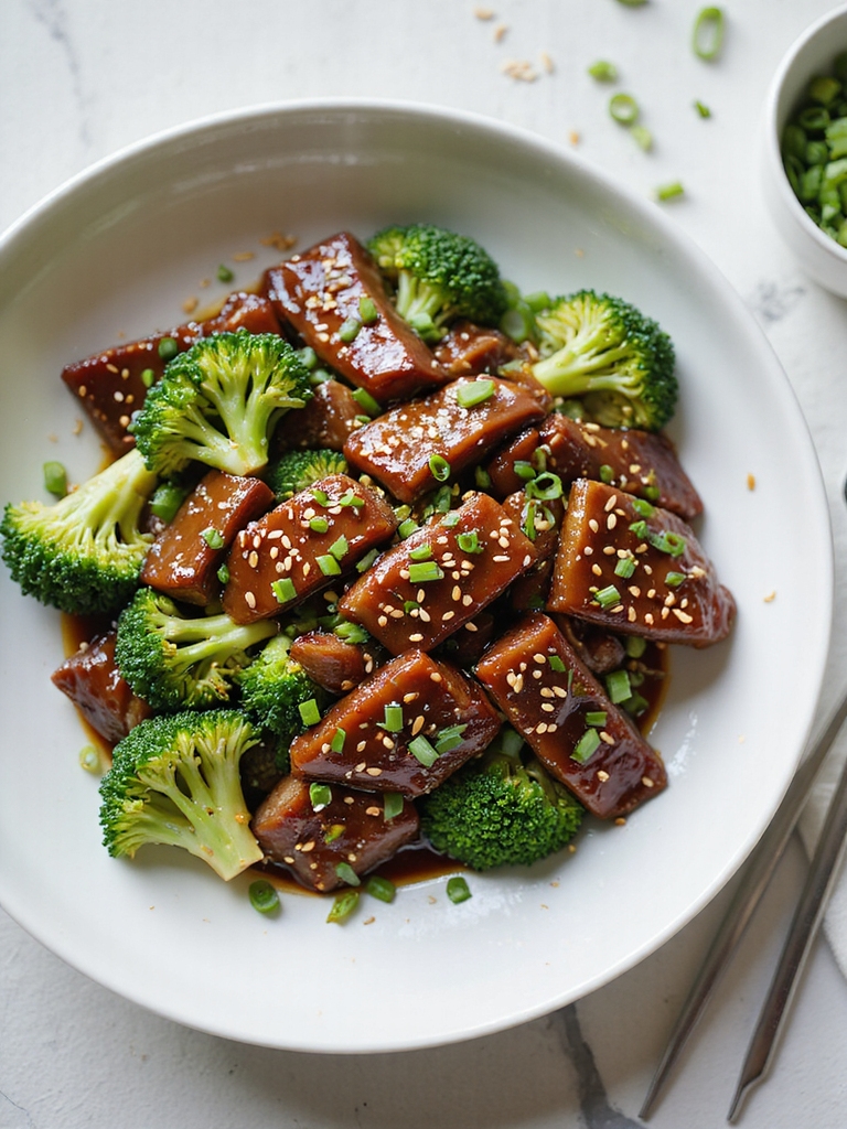 quick garlic sesame beef bowl
