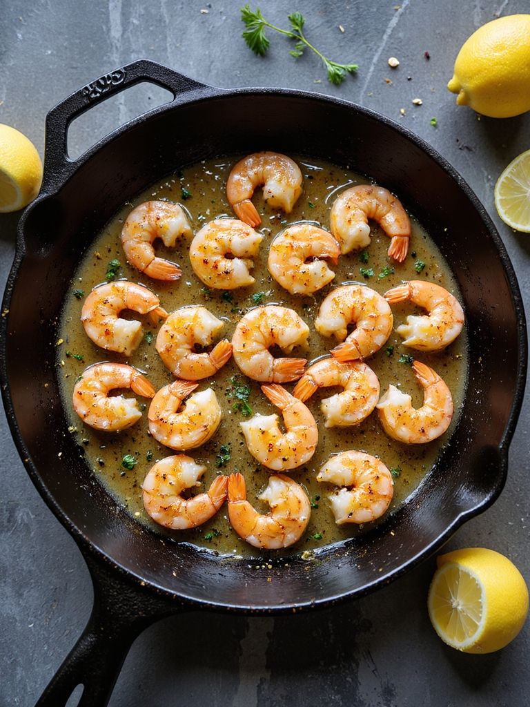 quick garlicky lemon buttered shrimp