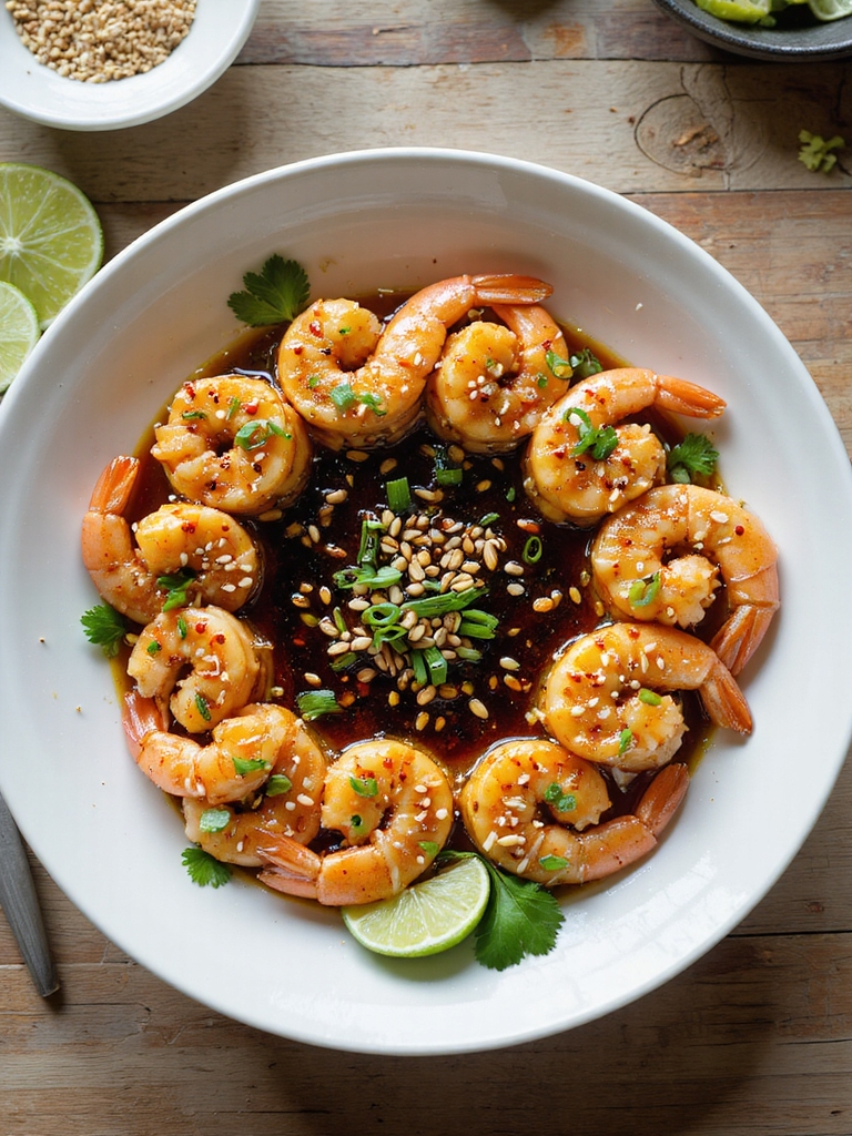 quick honey ginger glazed shrimp
