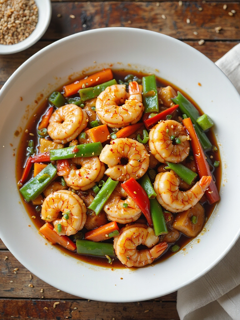 quick honey soy shrimp stir fry