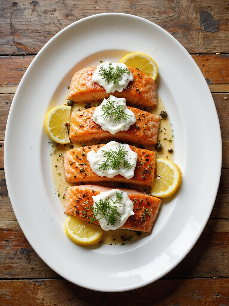 quick lemon oregano seared salmon