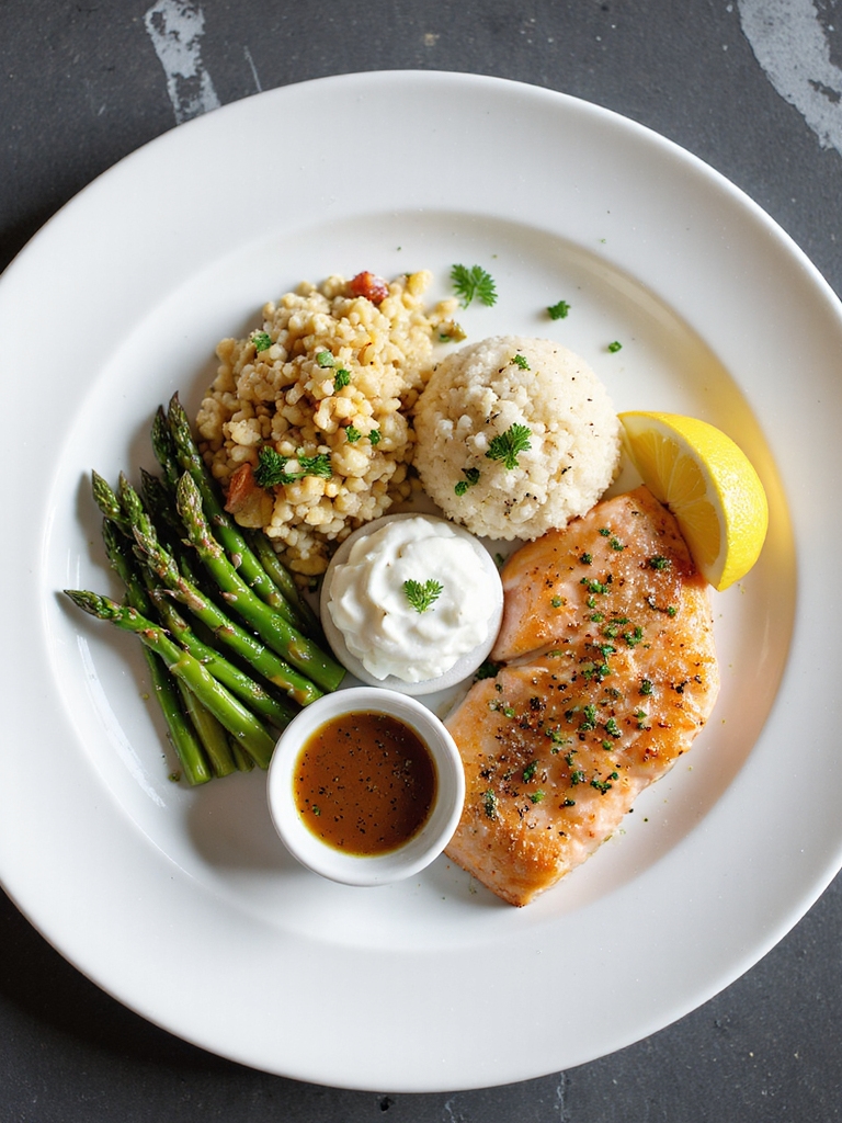 quick lemony asparagus and couscous