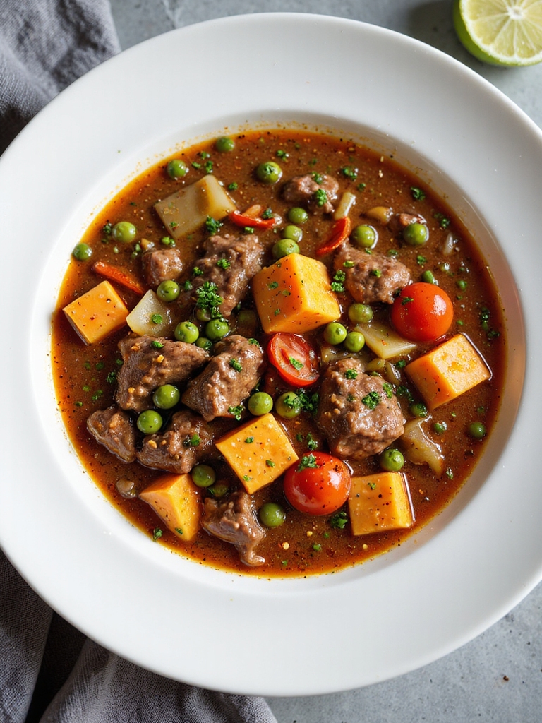 quick savory ground beef soup