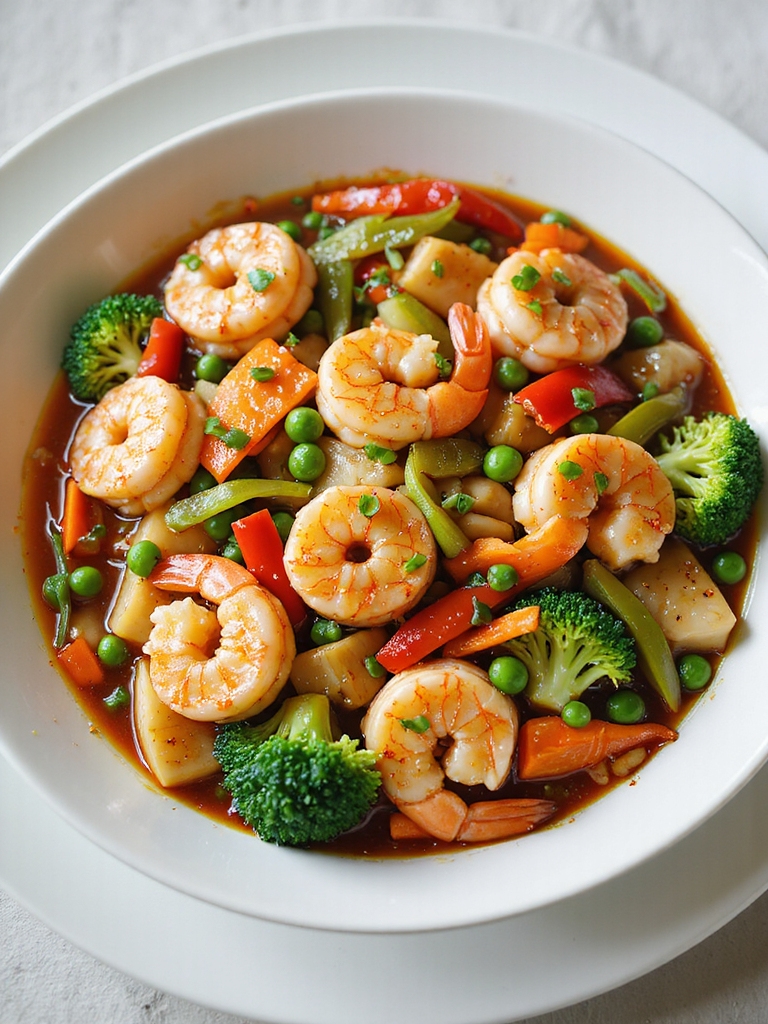 quick savory shrimp stir fry
