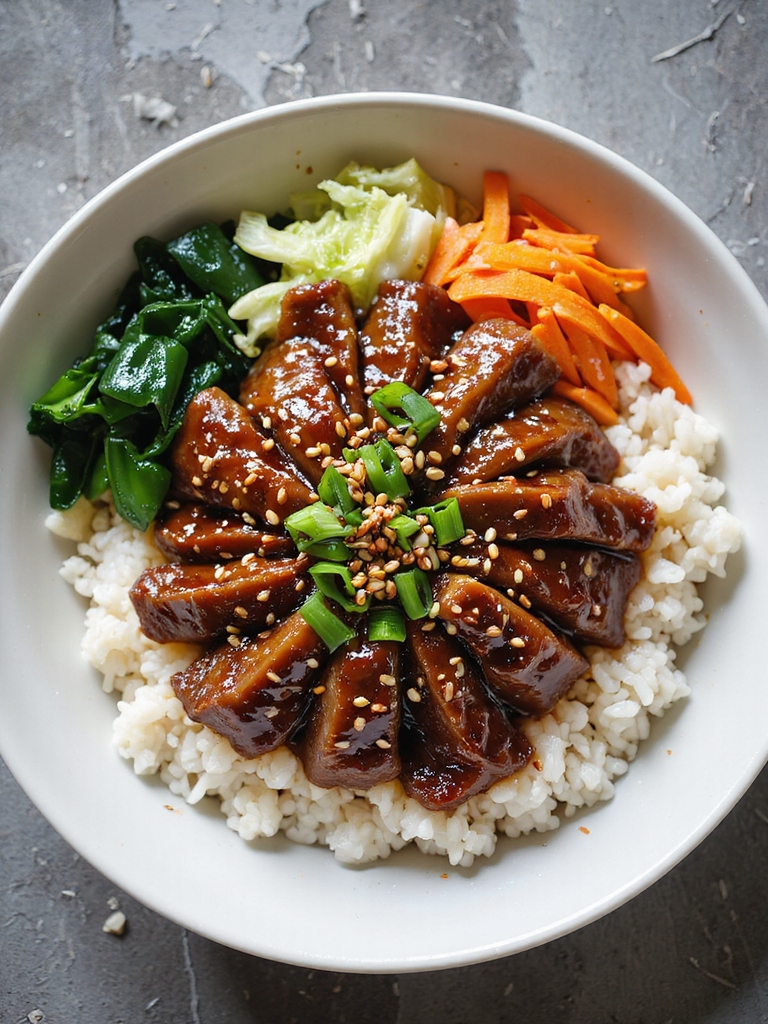 quick savory spicy beef bowls
