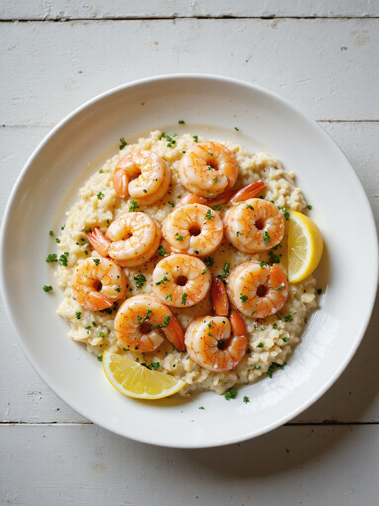 quick seared lemon garlic shrimp
