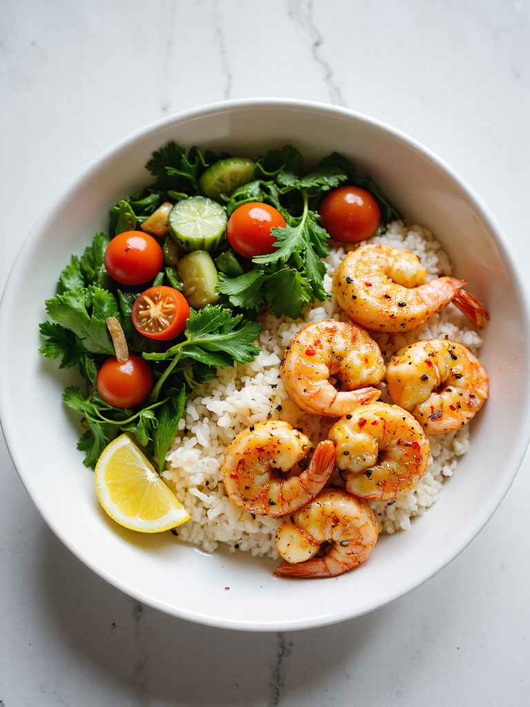 quick seasoned shrimp meal prep