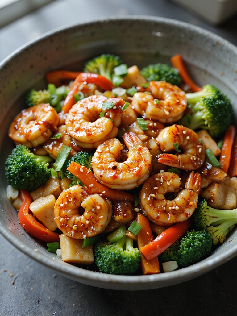quick soy garlic teriyaki shrimp