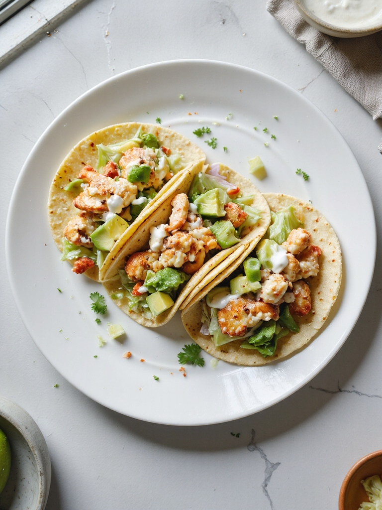 quick spiced crab tacos