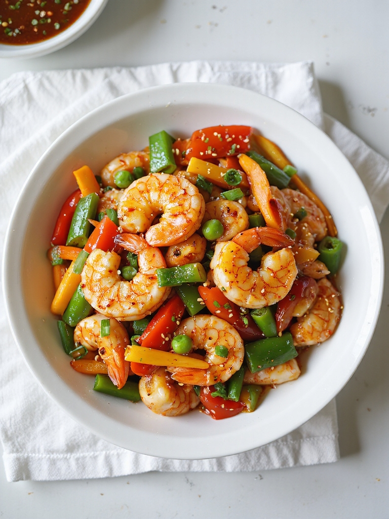 quick spicy shrimp stir fry
