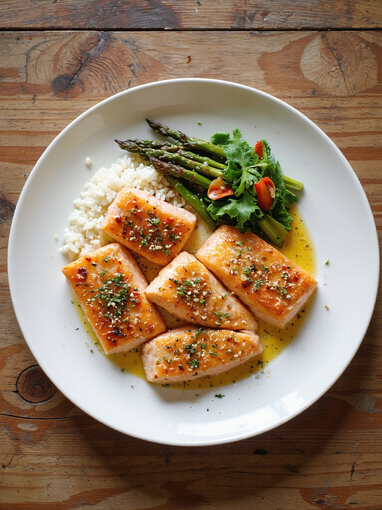 rescue buttery garlic salmon meal