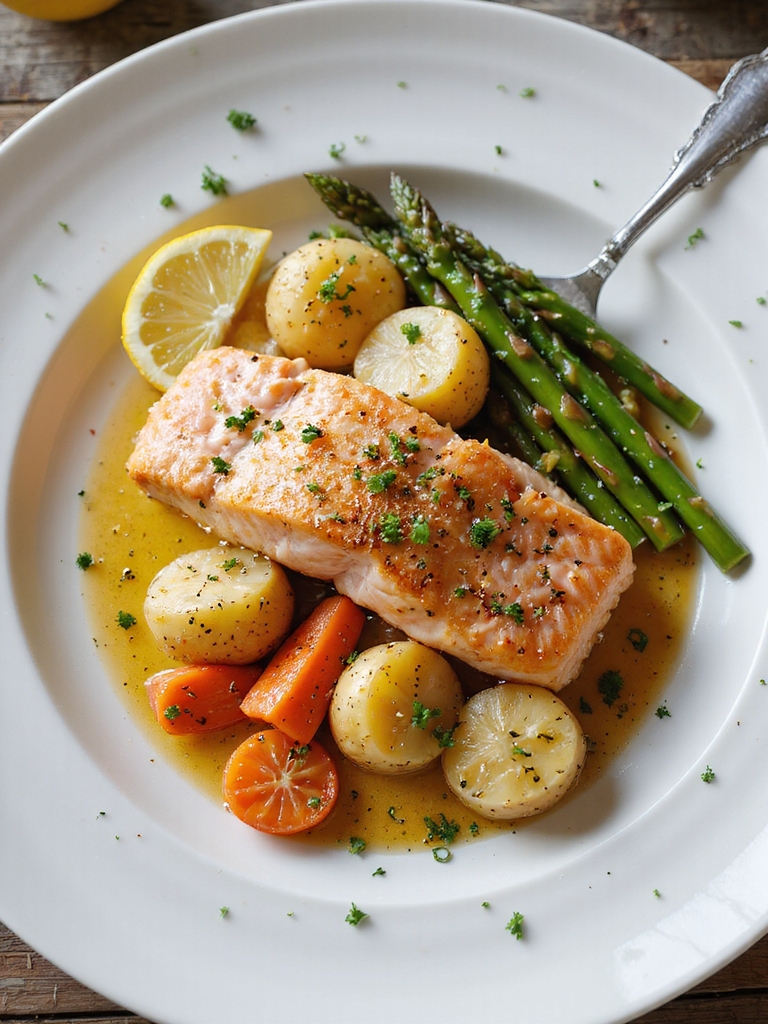 rest flake serve with veggies