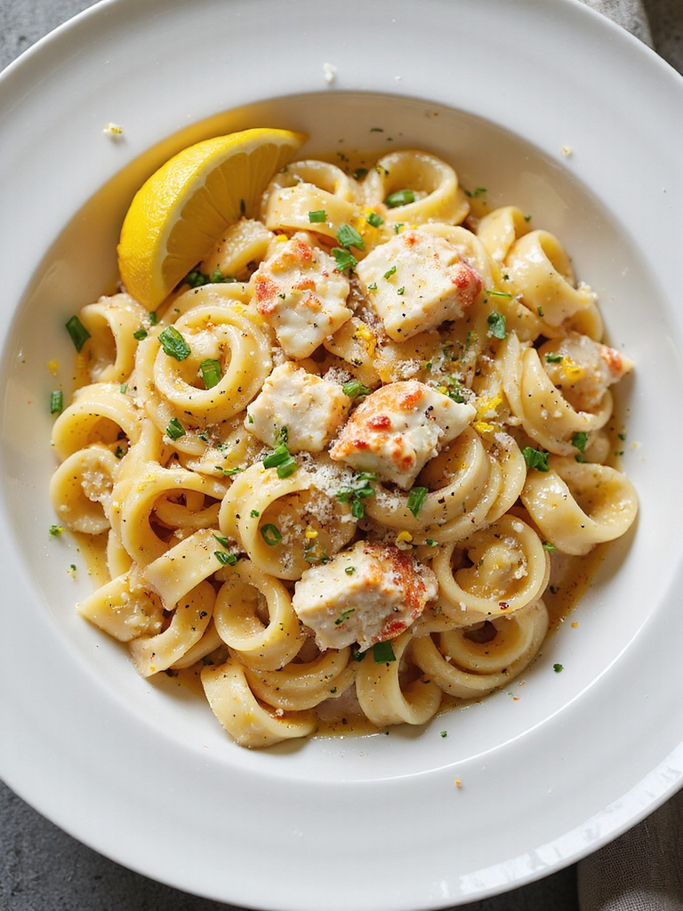 rich creamy comforting crab pasta