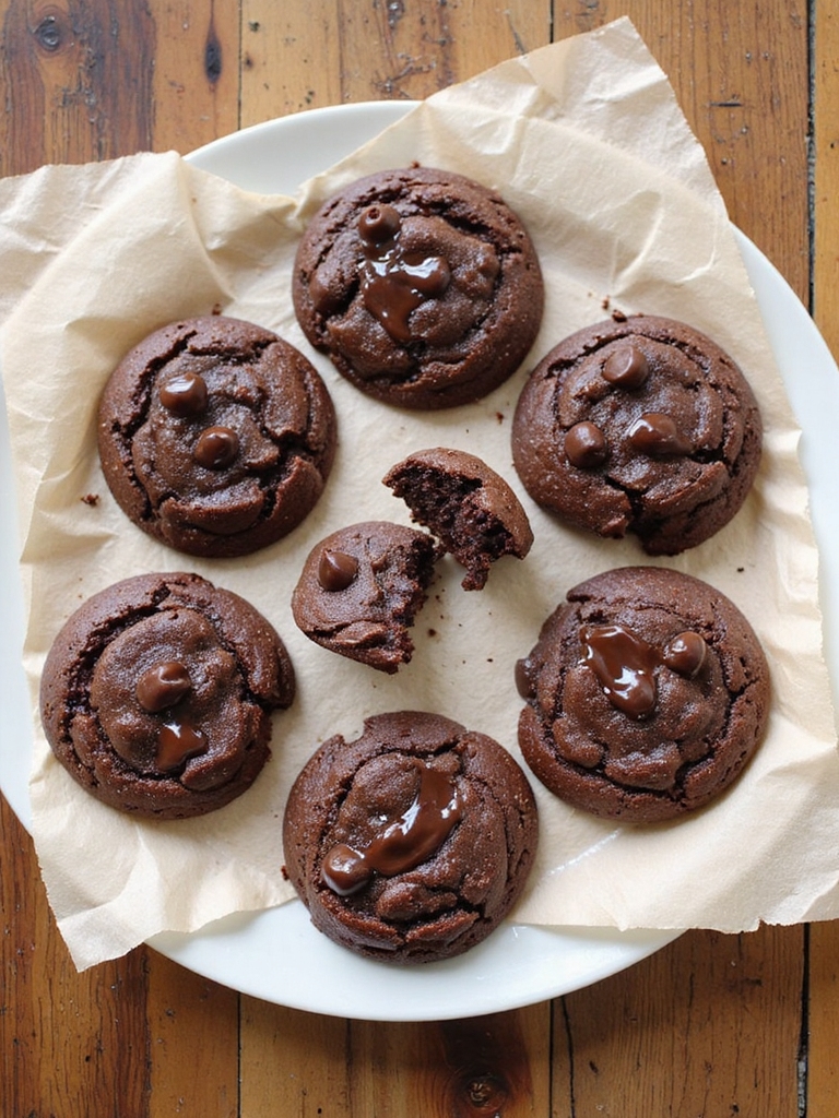 rich fudgy chocolate air fryer cookies