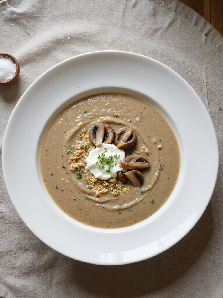 roasted mushroom creamy bisque