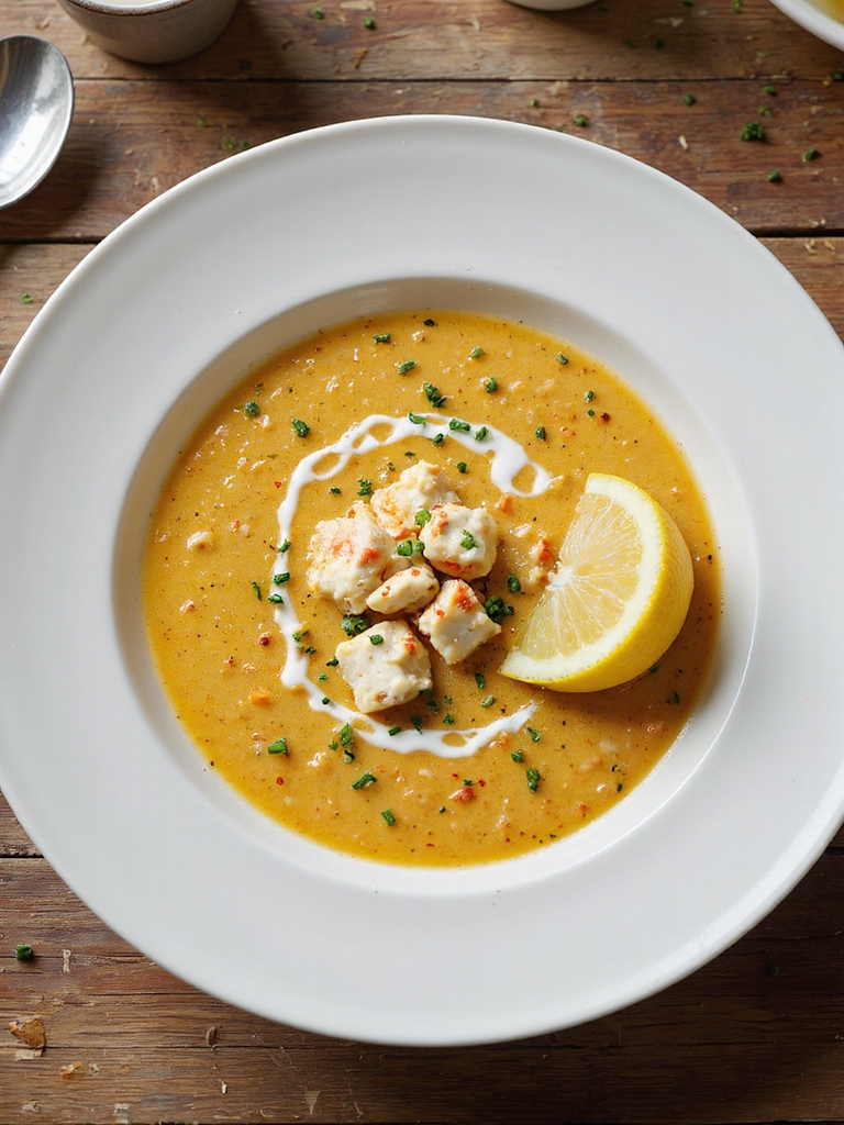 roasted shells creamy crab bisque