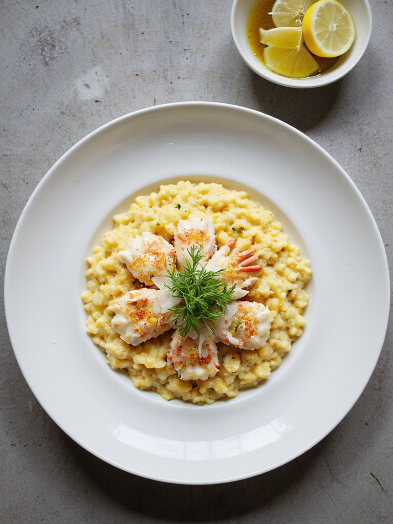 saffron crab creamy risotto