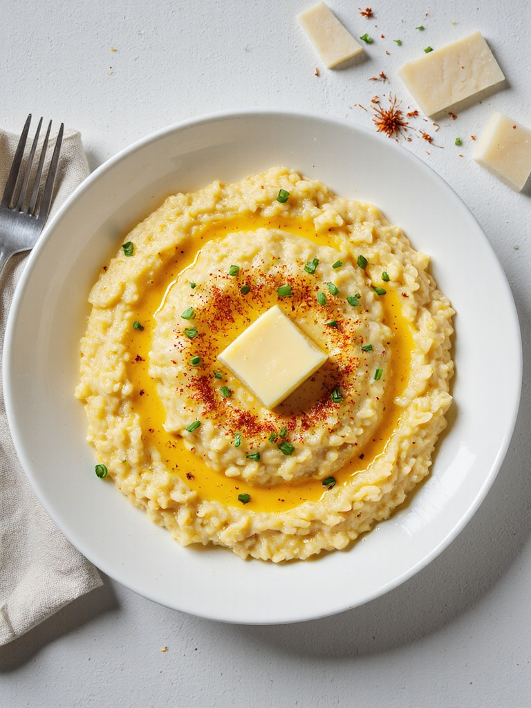 saffron infused creamy arborio risotto