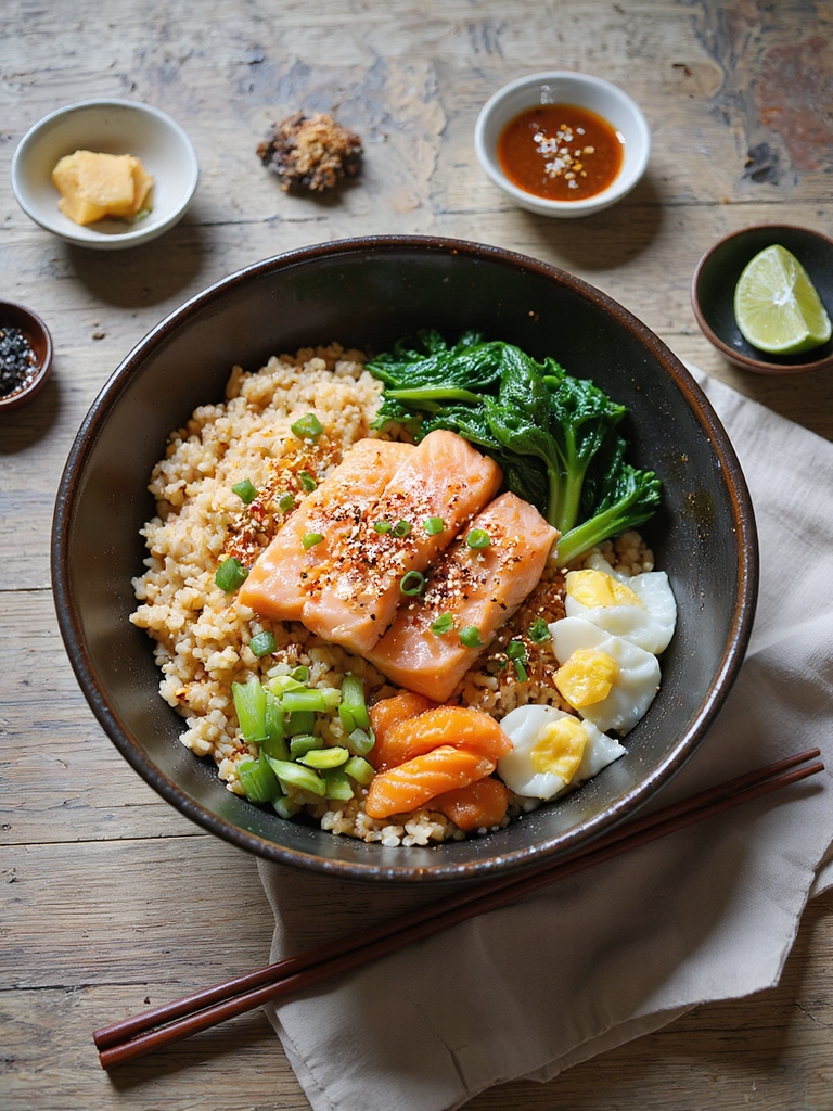salmon fried rice variations