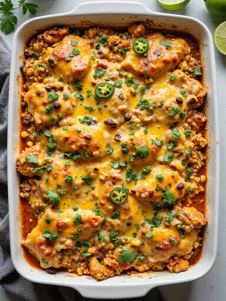 salsa chicken rice casserole