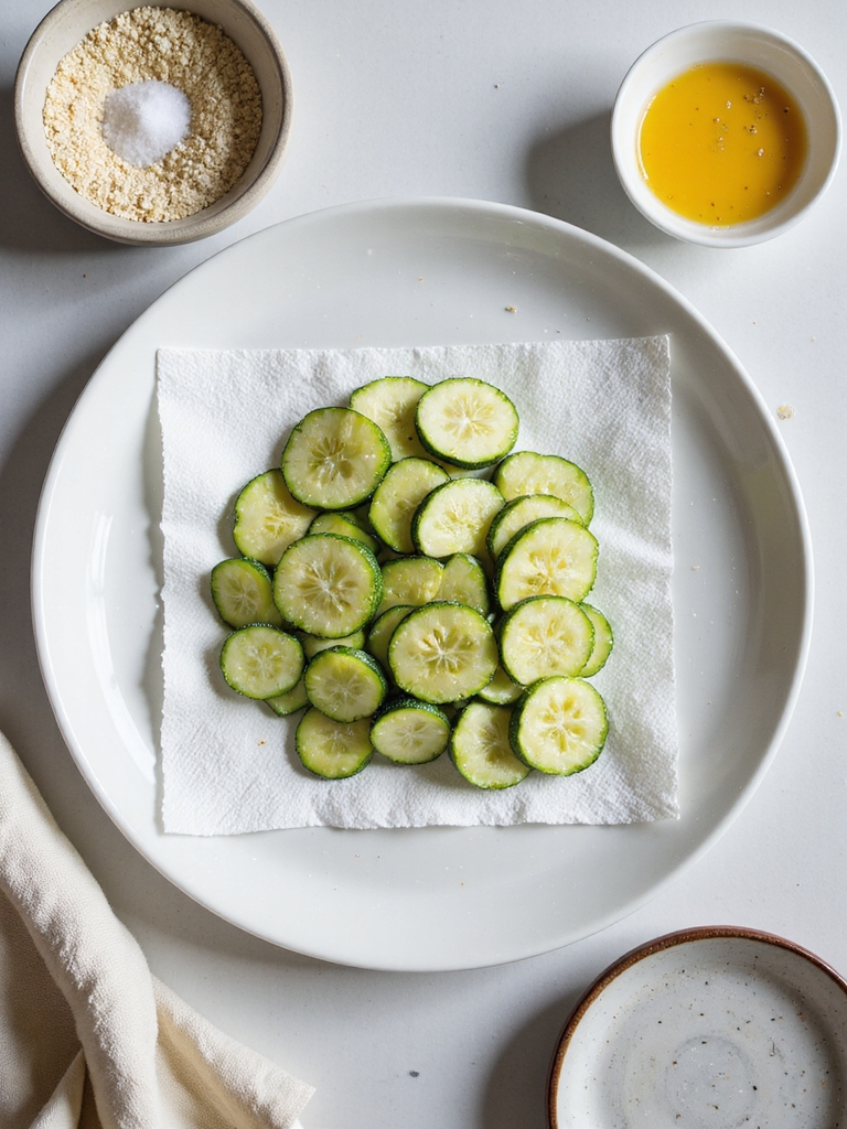 salted zucchini air fried crisps