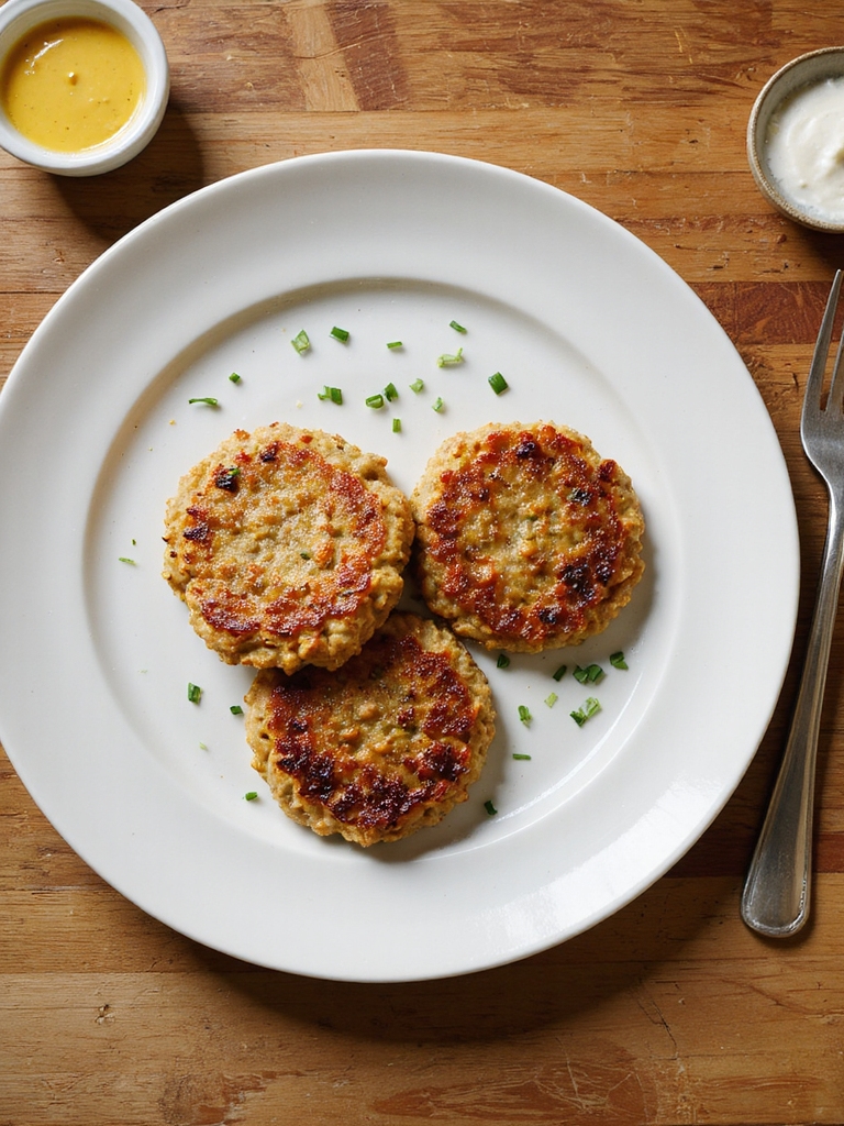 savory air fried chickpea patties