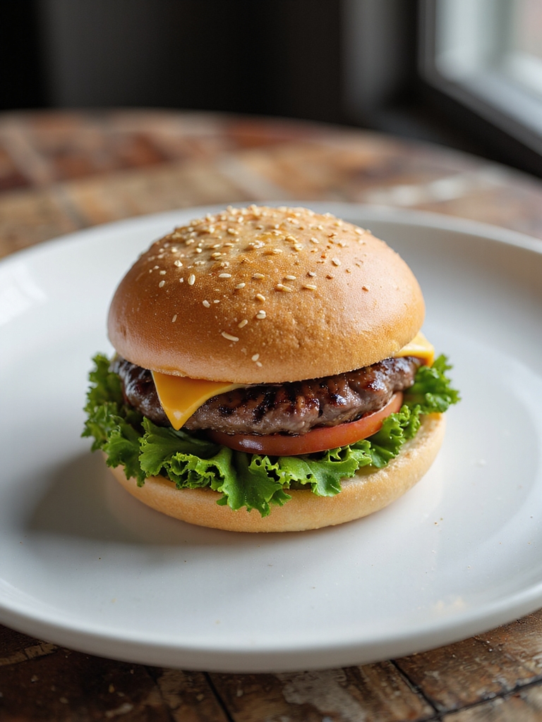 savory juicy air fried burgers