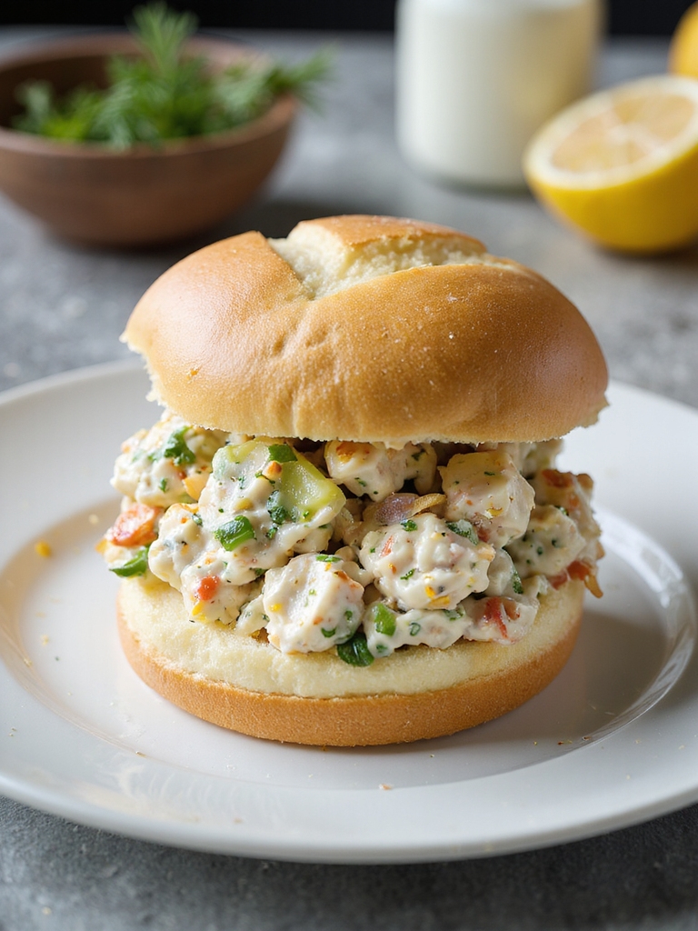 savory lemon dill crab roll