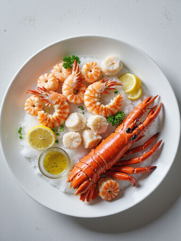 seafood alfredo with seafood