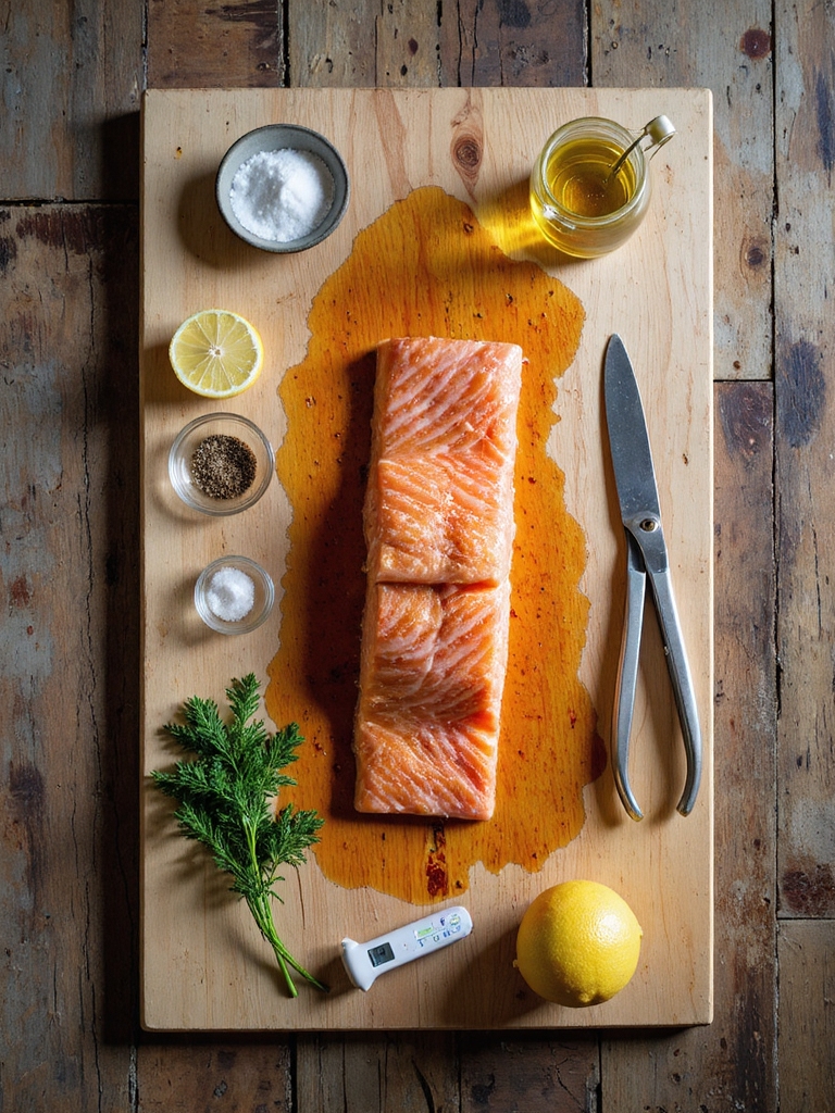 sear salmon on plank