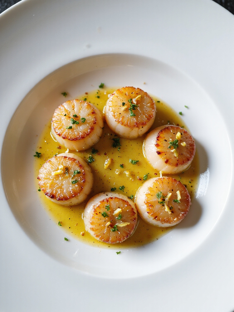 seared scallops with lemon butter