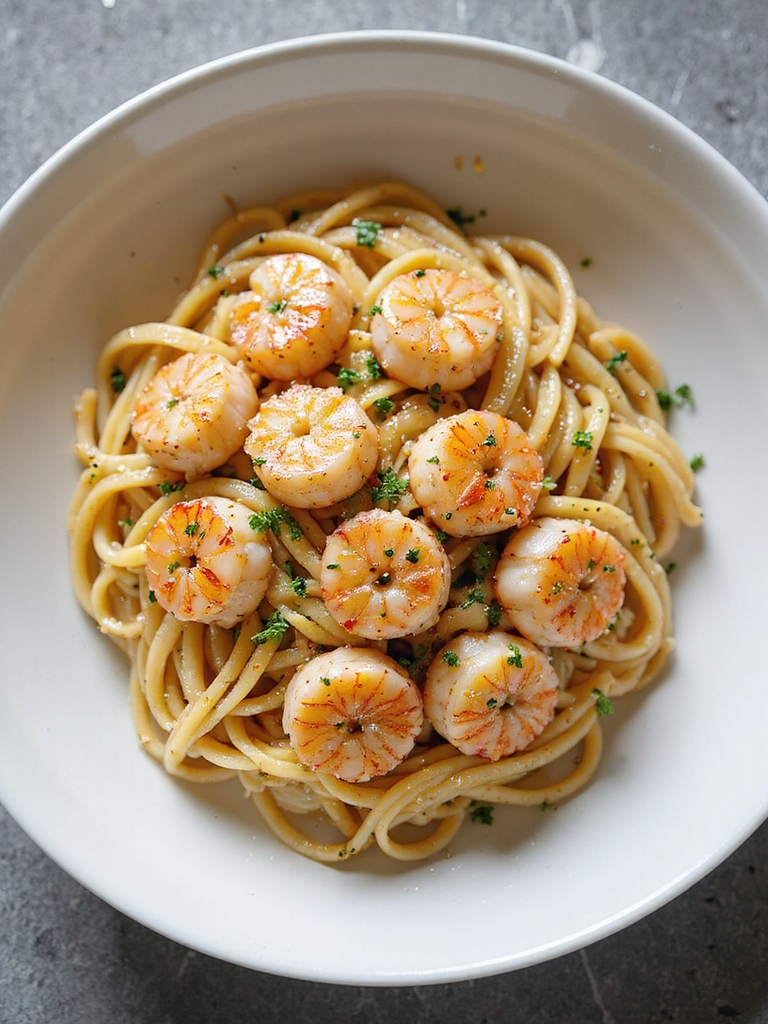seared seafood lemon garlic pasta