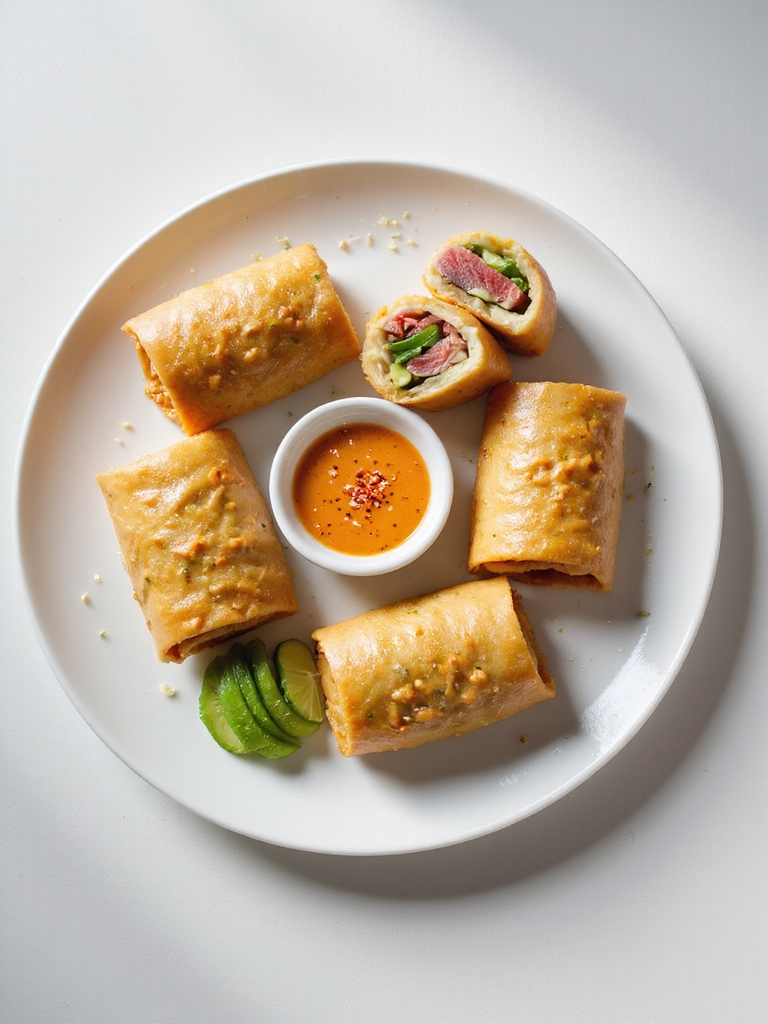 seared tuna avocado eggrolls