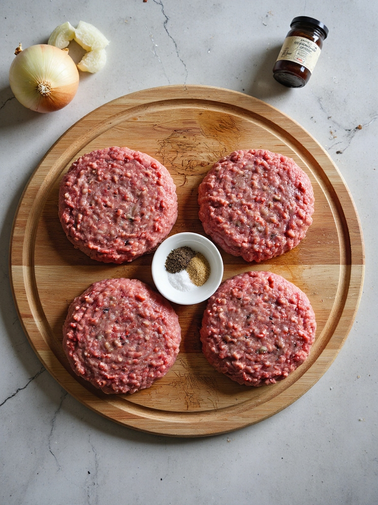 seasoned gently shaped juicy patties