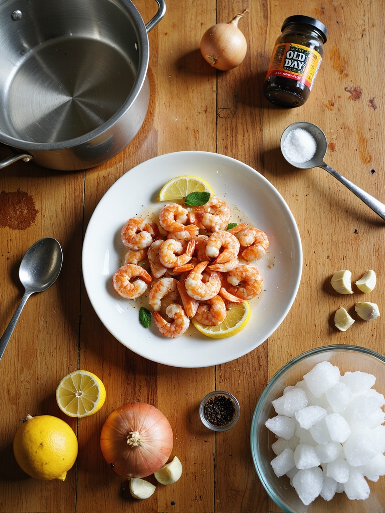 seasoned shell on shrimp boil