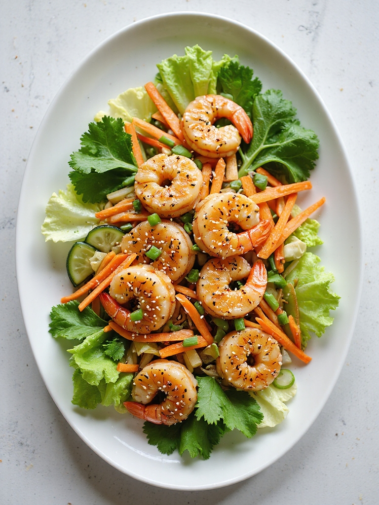 sesame ginger shrimp lettuce wraps
