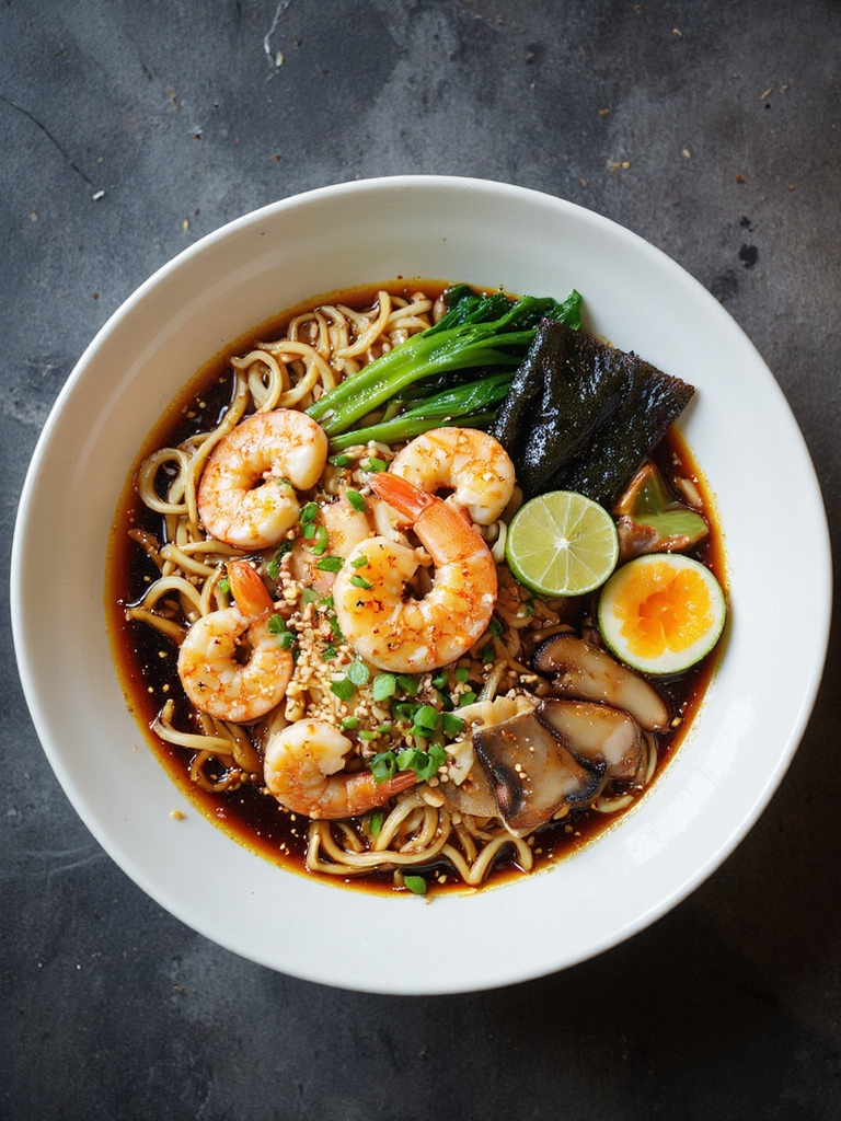 sesame soy mixed seafood ramen