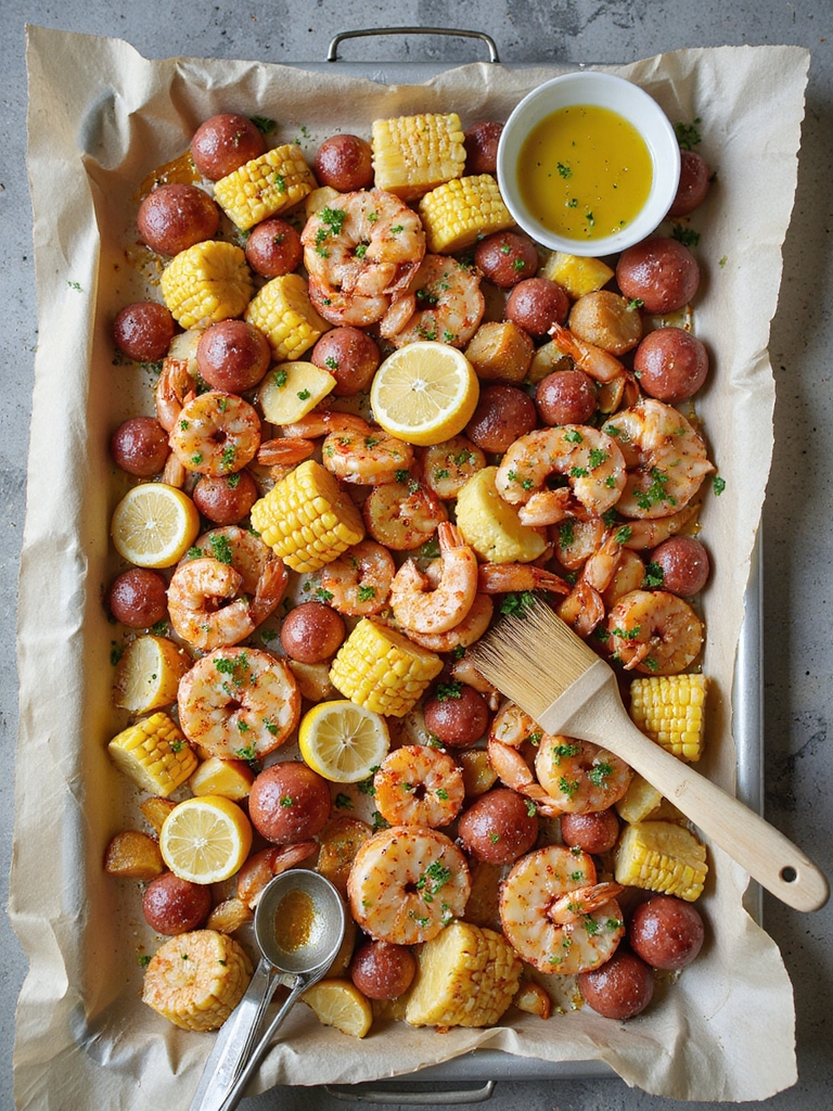 sheet pan cajun seafood boil