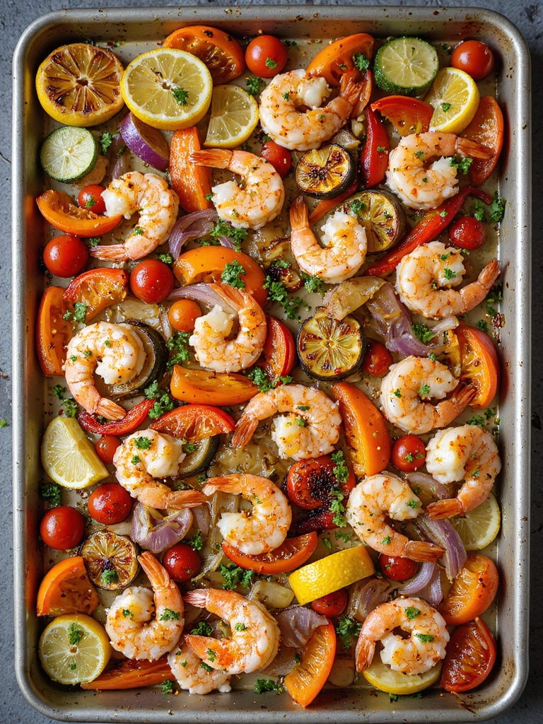 sheet pan lemon garlic shrimp
