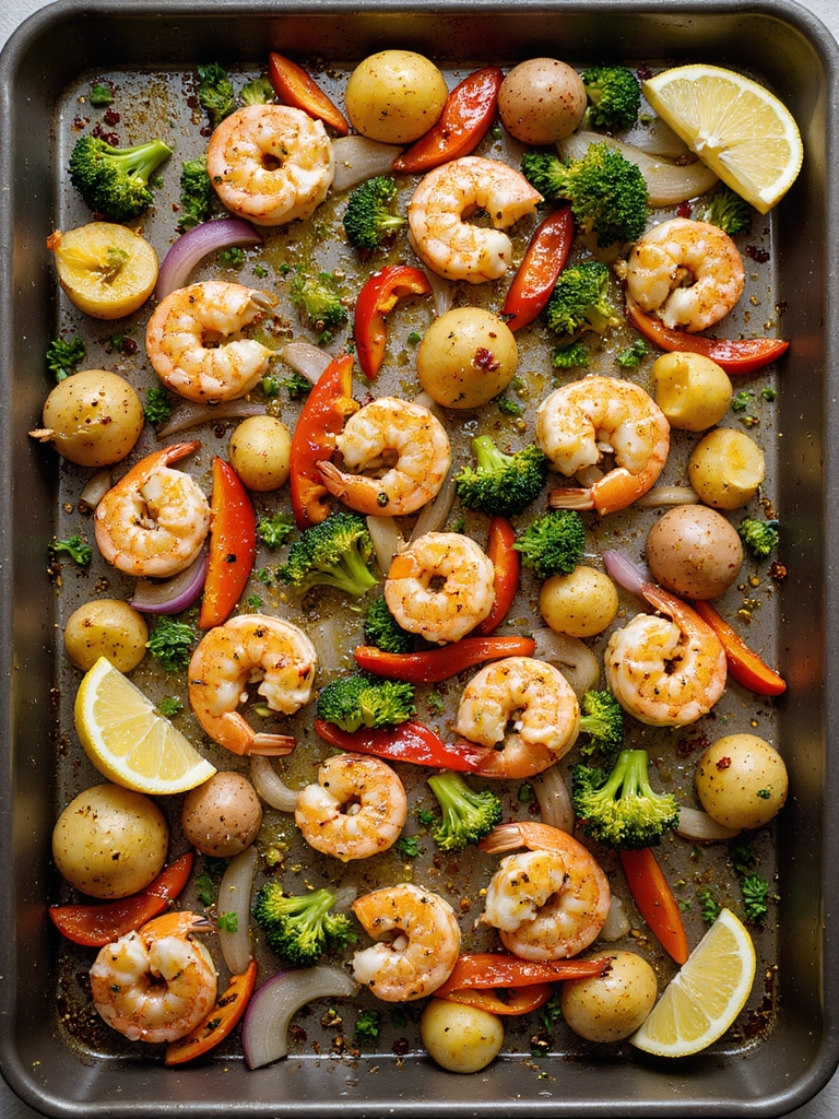 sheet pan lemon garlic shrimp