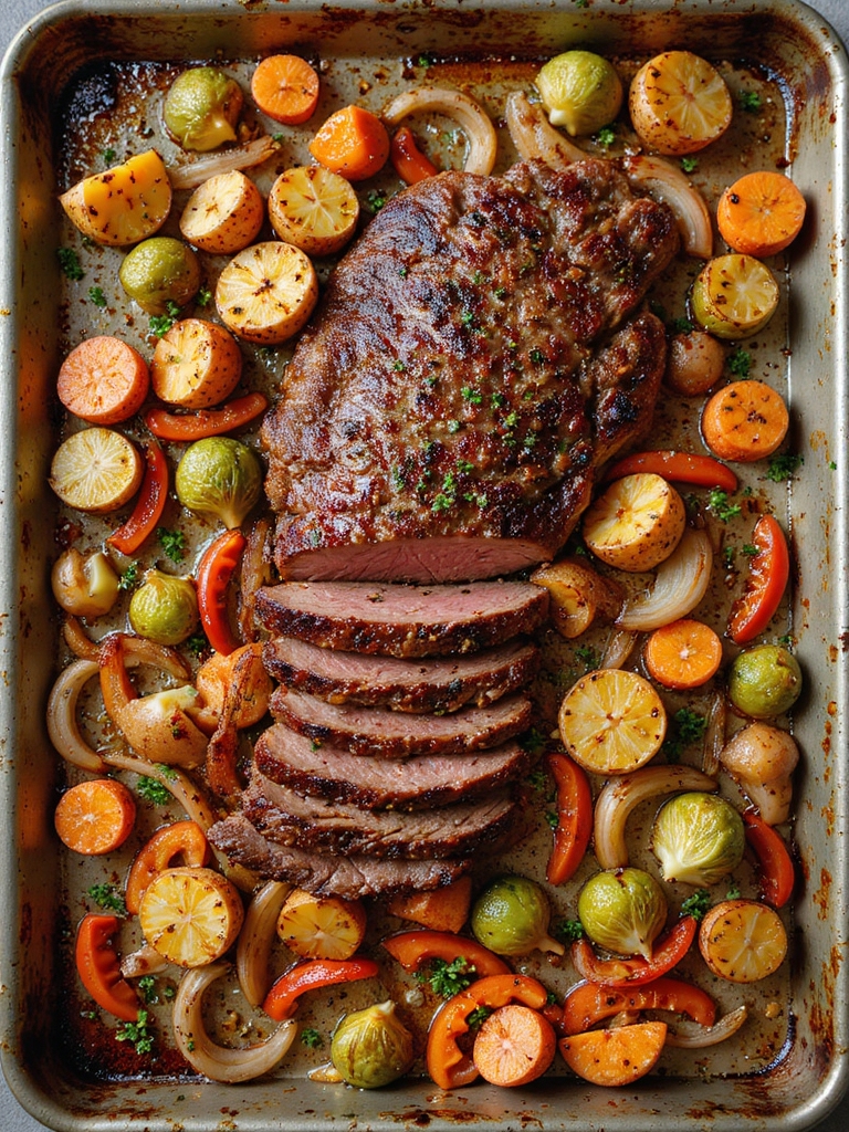 sheet pan marinated flank steak