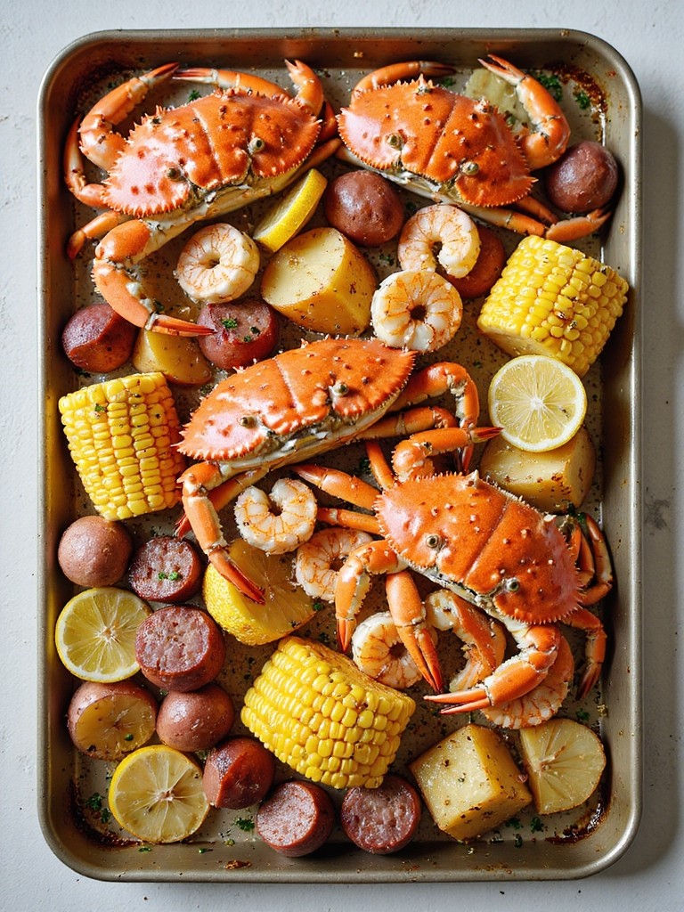 sheet pan old bay seafood boil