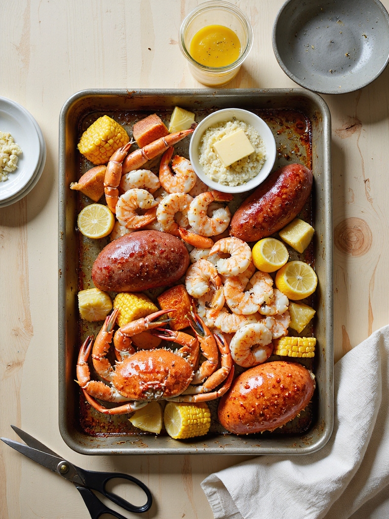 sheet pan seafood boil essentials