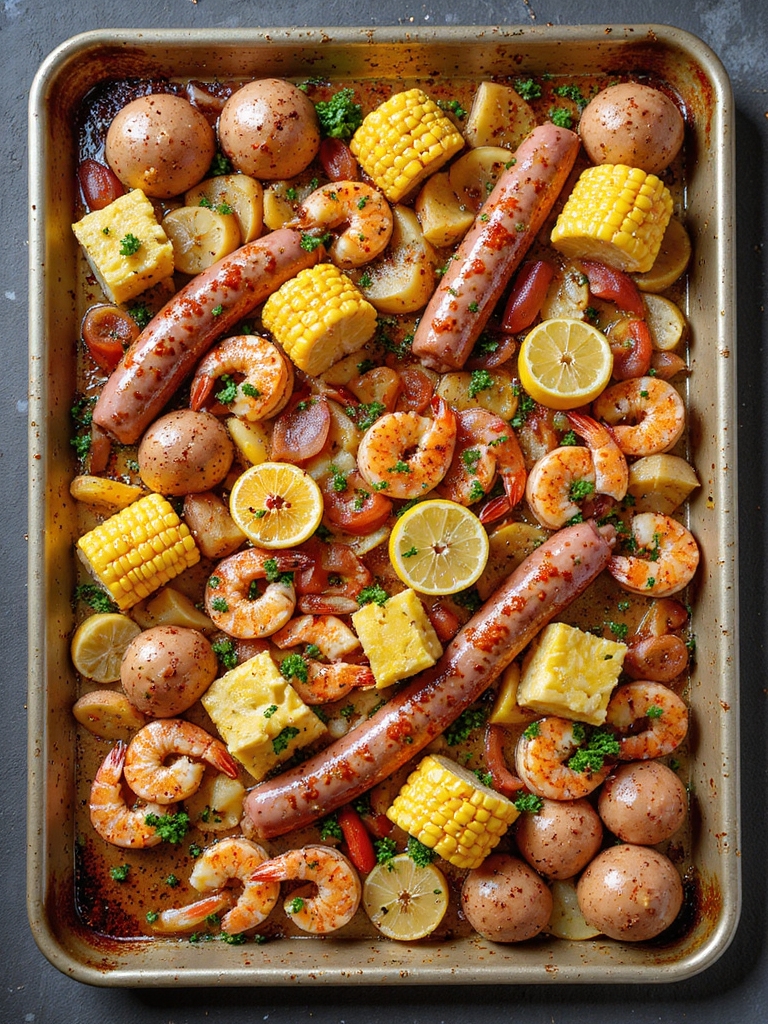 sheet pan shrimp boil essentials