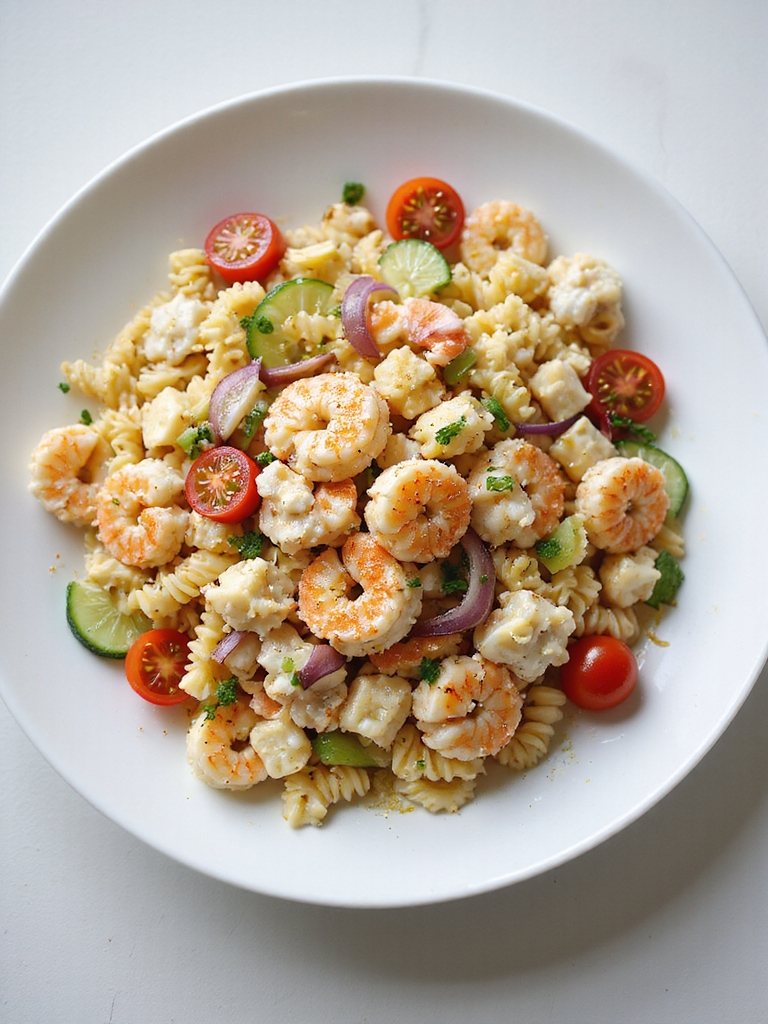 short ridged pasta salad